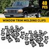 40pcs Front Windshield Rear Window Reveal Molding Moulding Clips Trim For Ford