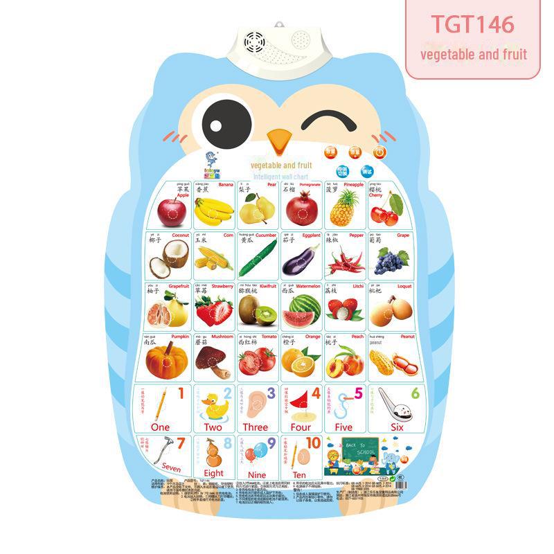 Interactive Baby Sound Wall Chart: Early Education, Cognitive Development, Pinyin Alphabet for Children.