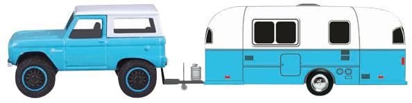 

Maisto 1966 Ford Trailer Готовый продукт 1/64 Bronco/Camper Синий/Белый
