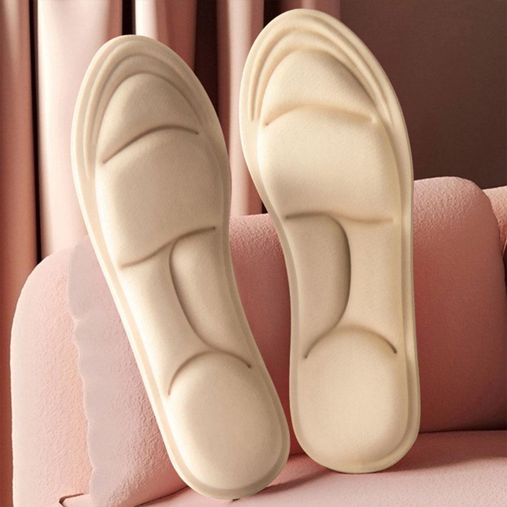 4pcs 5D Massage Memory Foam Insole, Thickened Breathable Cushioning, Comfortable Insole For High Heels