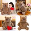 Brown Love Heart Teddy Bear Animal Stuffed Plush Toy Cartoon Gifts Children