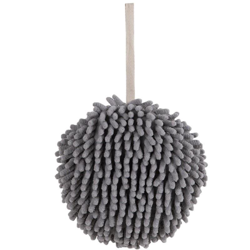 

Ball for Wiping Hands and Towel for Wiping Hands Kitchen and Toilet Lovely Rag Hanging Towel Japanese Style Quick серый