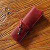 Tie Rope Genuine Leather Pencil Case Nature Cowhide Pen Protection Bag  Student Gift