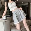 Women Lace Patchwork Shorts Elastic Summer Female Loose Wide Leg Straight Short Pants Solid Color Lady Casual High Waist Bottoms