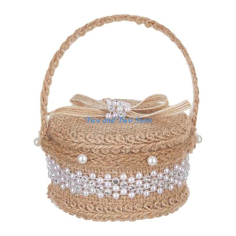 HX6F Rhinestones Embellished Rings Keeper For Wedding Rehearsals And Vow Exchanges