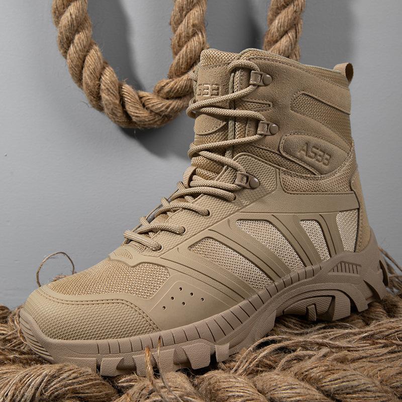 Motorcycle Riding Shoe for Men Outdoor Men's Motorcycle Racing Shoes Waterproof Long-distance Training Boots Travel Hiking Boots