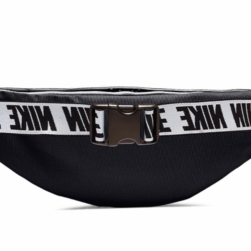 Nike Polyester Crossbody Bag, Fanny Pack Regular Unisex Black Gray Casual CW9263-010