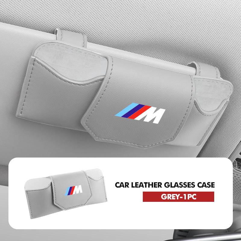 drswk4 For BMW Fashion Leather Car Sunglasses Clip Magnetic Car Visor Clip E70 E91 E30 G30 E53 M3 M5 X6 X4 X7 E92 E93 X1 X3 X5