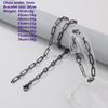 Retro Black Cuban Chain Bracelet Necklace with Multiple Chains Options