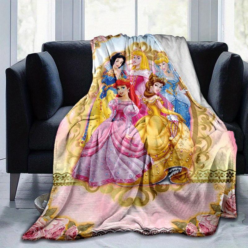 1pc Princess Printing Blanket - Soft, All-Season Throw for Living Room, Bedroom,Personalized Gift with Adorable Cartoon Design