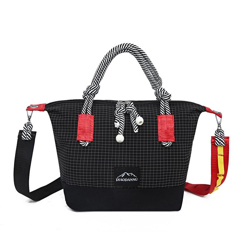 Wasserdichte Nylon-Tragetasche für Damen, große Kapazität, Umhänge-Crossbody-Handtasche mit Reißverschluss