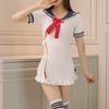 Sexy lingerie sexy straps seduction high slit sailor suit hollowed out pure bed uniform suit