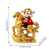 Chinese Style God of Fortune Sculpture Auto Shaking Zodiac Horse God of Wealth Car Ornament Solar Powered Lovely Design