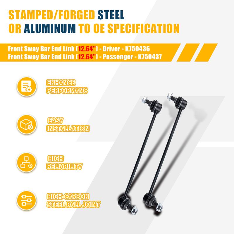 Svenubee Front and Rear Stabilizer Sway Bar End Links 4pcs Suspension Kit for HYUNDAI SONATA 2011 2012 2013 2014
