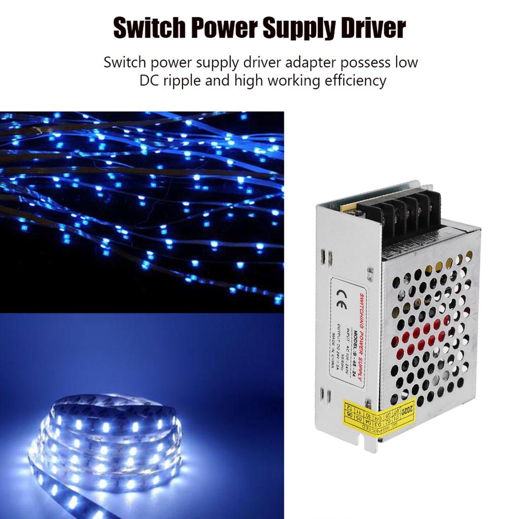 1Pc Switch Power Supply Driver Adapter Aluminum Alloy DC 24V LED Screen Strip Light Driver 3D Printer