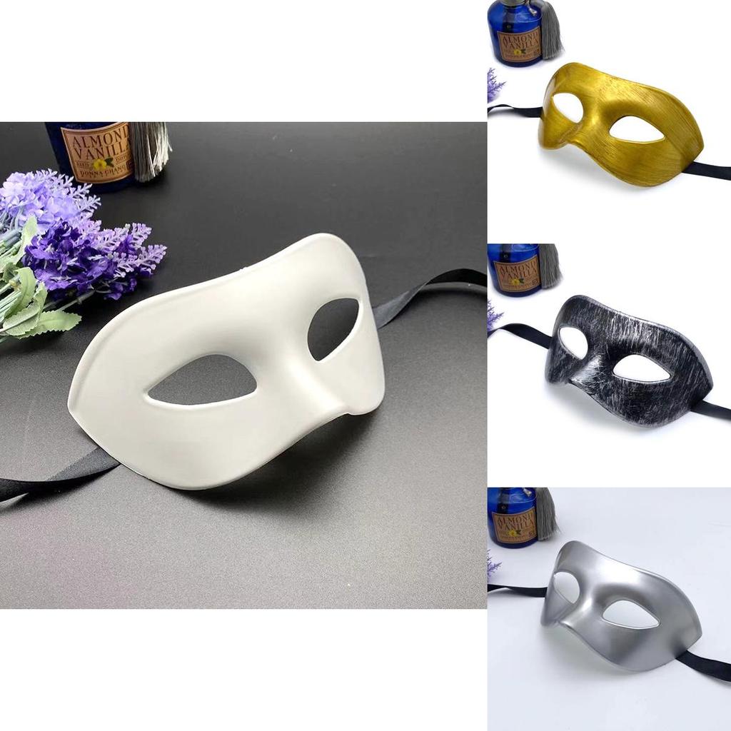 Christmas Celebration Mask With Halfface Design For Men Vintage Style Plastic Prop