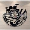 Musique Guitare Vinyle Disque Horloge Murale Design Moderne Art Murale Créative Salon Chambre Décoration Horloge Avec LED 12 Pouces