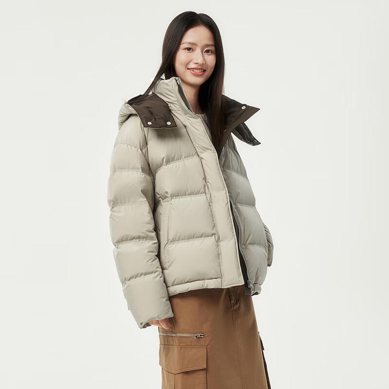 Tanboer Women's Short Detachable Hood Down Jacket 550388T