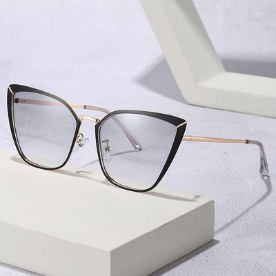 New Glasses Trendy Women's Cat Eye Sunglasses Personalized Light Color Sunglasses