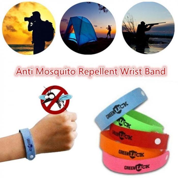 Version 10PCS - France - Livraison Directe Moustique Tueur Anti Répulsif Moisi Bracelet Poignet Bande Insecte Serrure Camping Plus