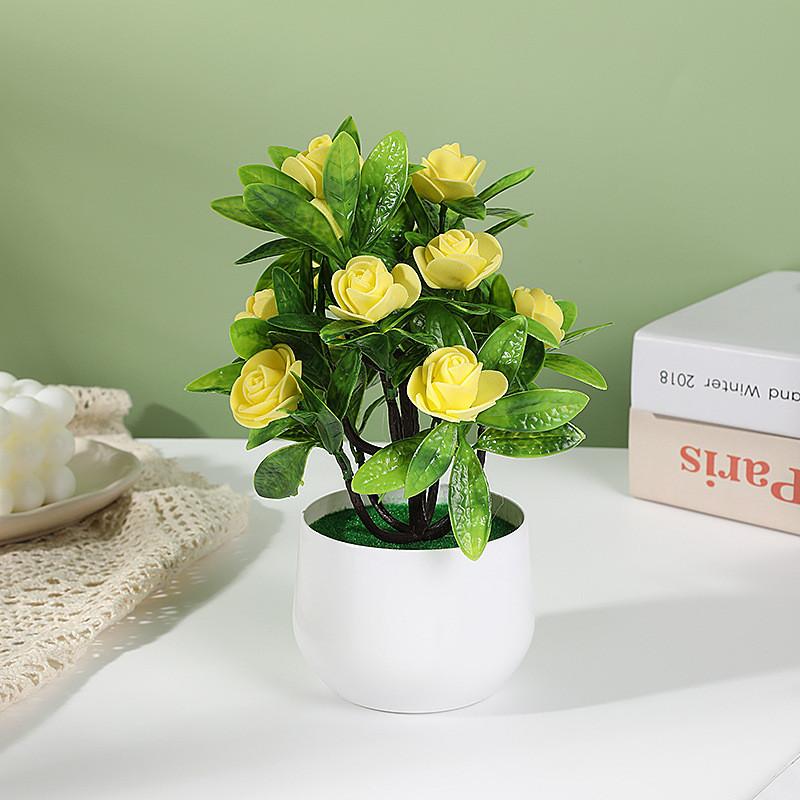 

Flower Rose Pot Artificial Plant Wedding Decor And Backgrounds Photography Yellow