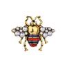 Popular Retro Bronze Pearl Bee Brooch Lapel Pin Jewelry Accessory