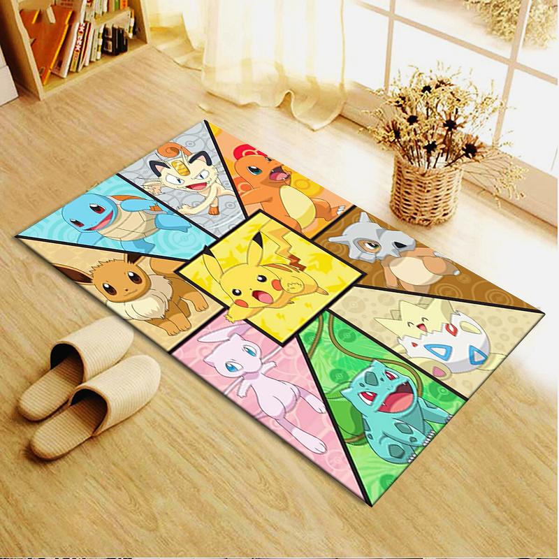 2025 New Pokemon Carpet Rug for Living Room Bedroom Home Sofa Decoration,Kids play Non-slip Floor Mat77