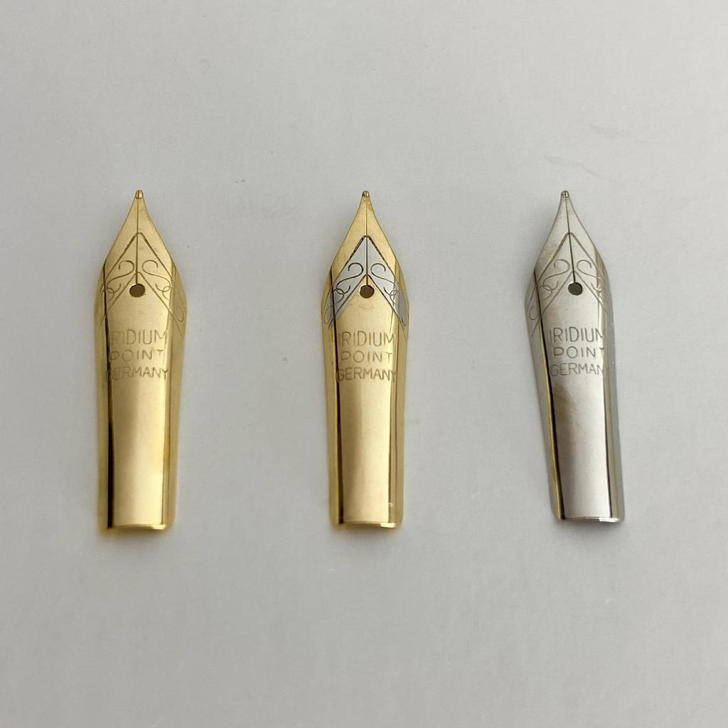 Gold-Plated Two-Tone Fountain Pen Nibs, 26# White, Replaceable Iridium Tip