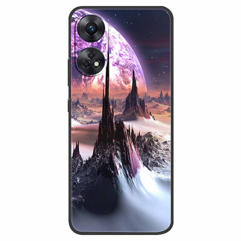 Case For Oppo Reno 8T Cover Black Silicone Soft Phone Back Cases for Oppo Reno8 T 4G Fundas Reno8T CPH2481 6.43" Lovely Fundas