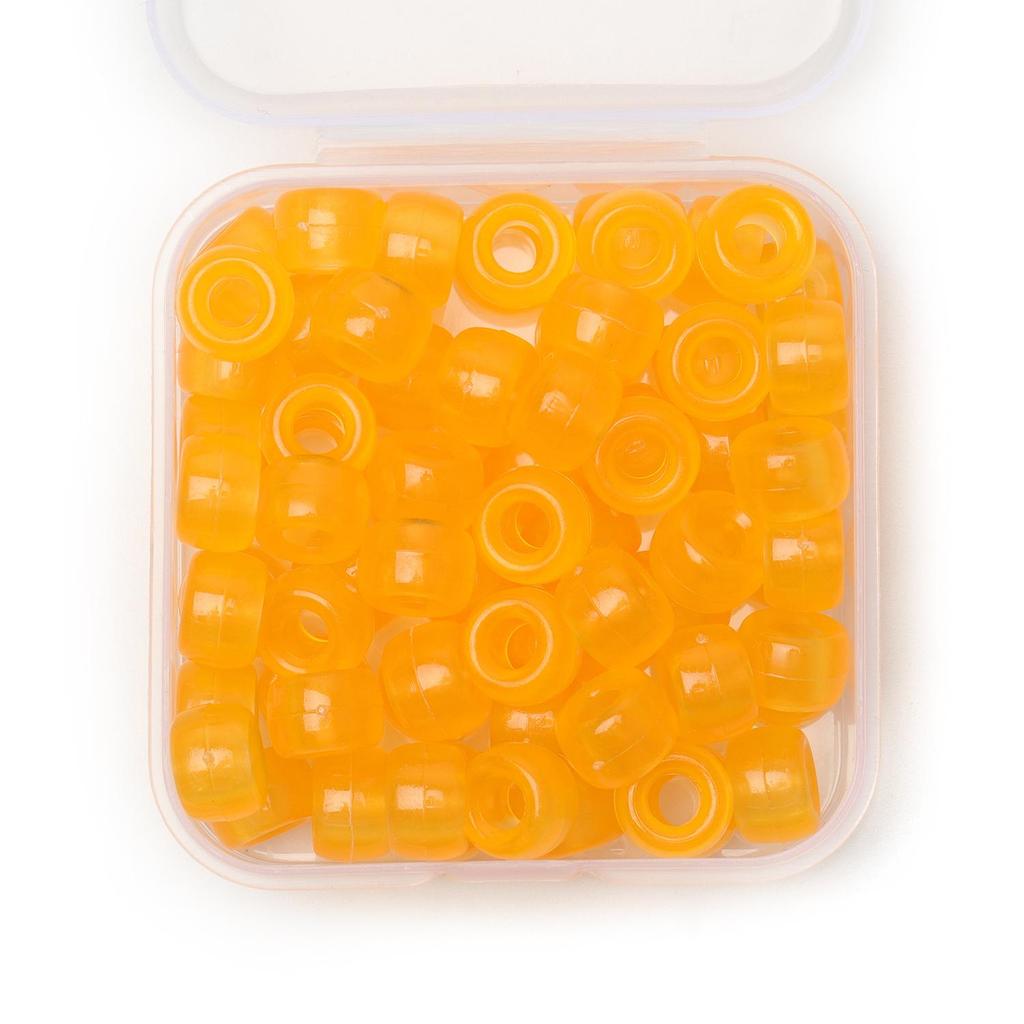 80 peças/caixa 6x9mm Contas de pônei coloridas a granel Contas espaçadoras soltas para fazer acessórios de joias Artesanato faça você mesmo