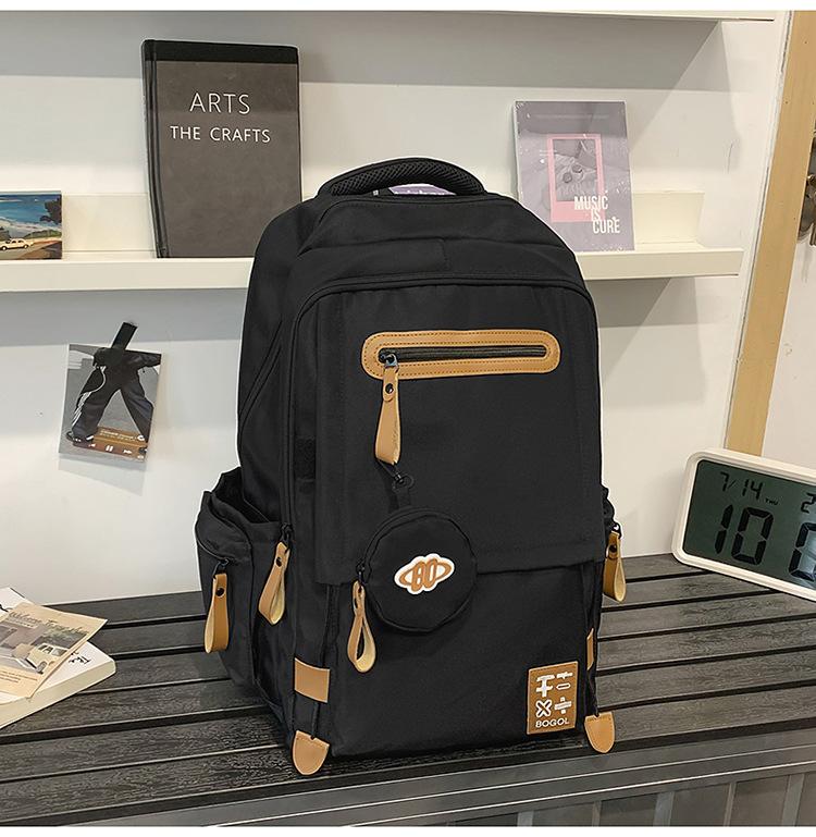 School Bag High-quality Couple Casual Backpack Large Capacity Multi-compartment Middle and High School Students Air Cushion Spine Backpack