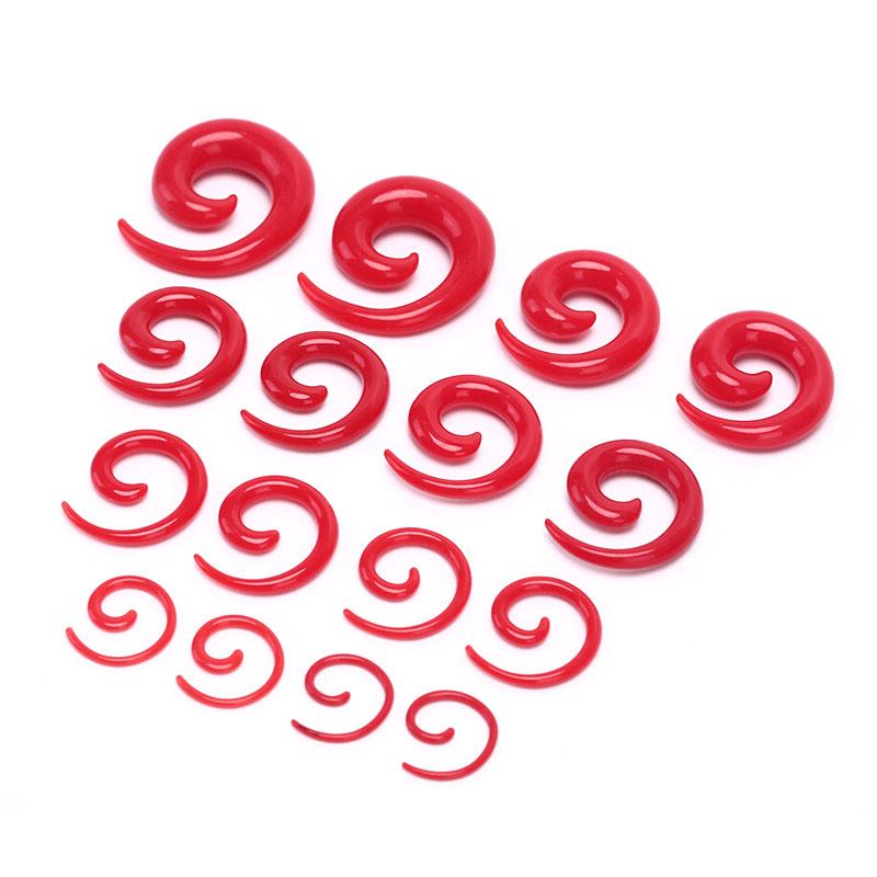 16 Pcs/Set Spiral Taper Flesh Tunnel Ear Stretcher Expander Stretching Plug Snail