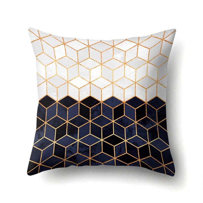 Polyester Pillow Case Automobile Decoration Home Printed Pillow Case Waist Cushion Cover Car Cushion Head Cushion Cover