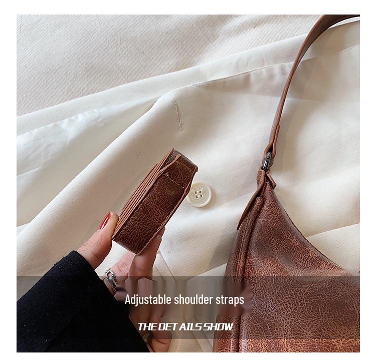 2024 Fall/Winter Women's Retro French Underarm Crossbody Bag - Simple Single Shoulder Commute Style