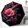 1pc Gothic Rose Automatic Opening and Closing Umbrella, Lightweight 3-Fold, With Cute Cartoon Characters, Suitable for Home, Outdoor and Daily Us