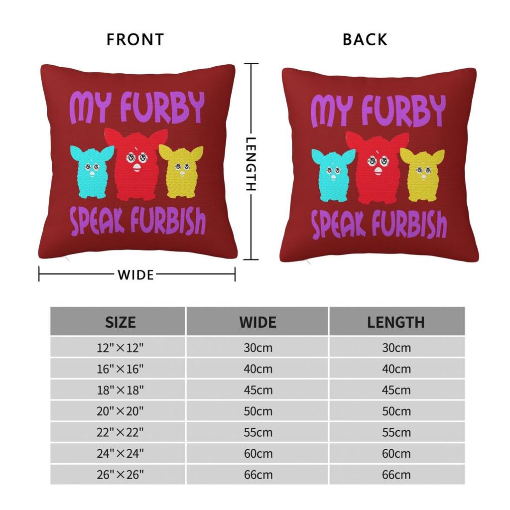 Nightmare Furby Cartoon Robot Toys  Square Pillowcase Cushion Cover Pillow Case Throw Pillow Cover for Home Bedroom Car