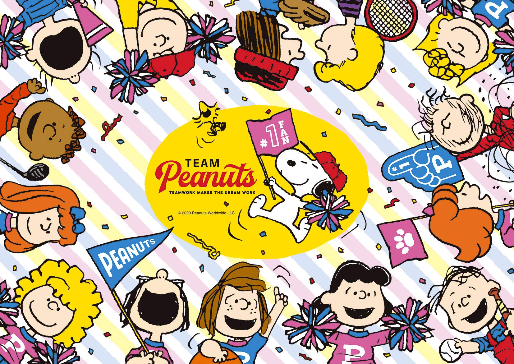 Пазл Epoch PEANUTS Команда Peanuts x с билетом для подсчета очков 108 деталей (18,2 25,7 см) 03-064 Клей, Шпатель,