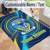 Custom Text Printed Rug Warrington Wolves Non Slip Floor Carpet For Home Room Decor