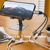 PD 100W Headphone Cable Converter Data Transmission Fast Charging Cord for Mobile Phone Tablet