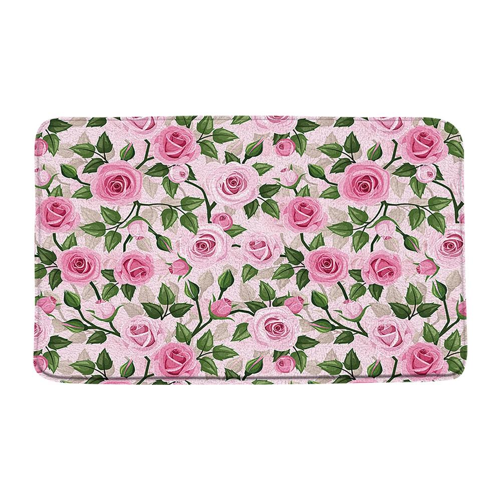 Colorful Plant Botanical Wildflower Flowers Shower Curtain Set Garden Floral Butterfly Bathroom Decor Rug Bath Mat Toilet Cover
