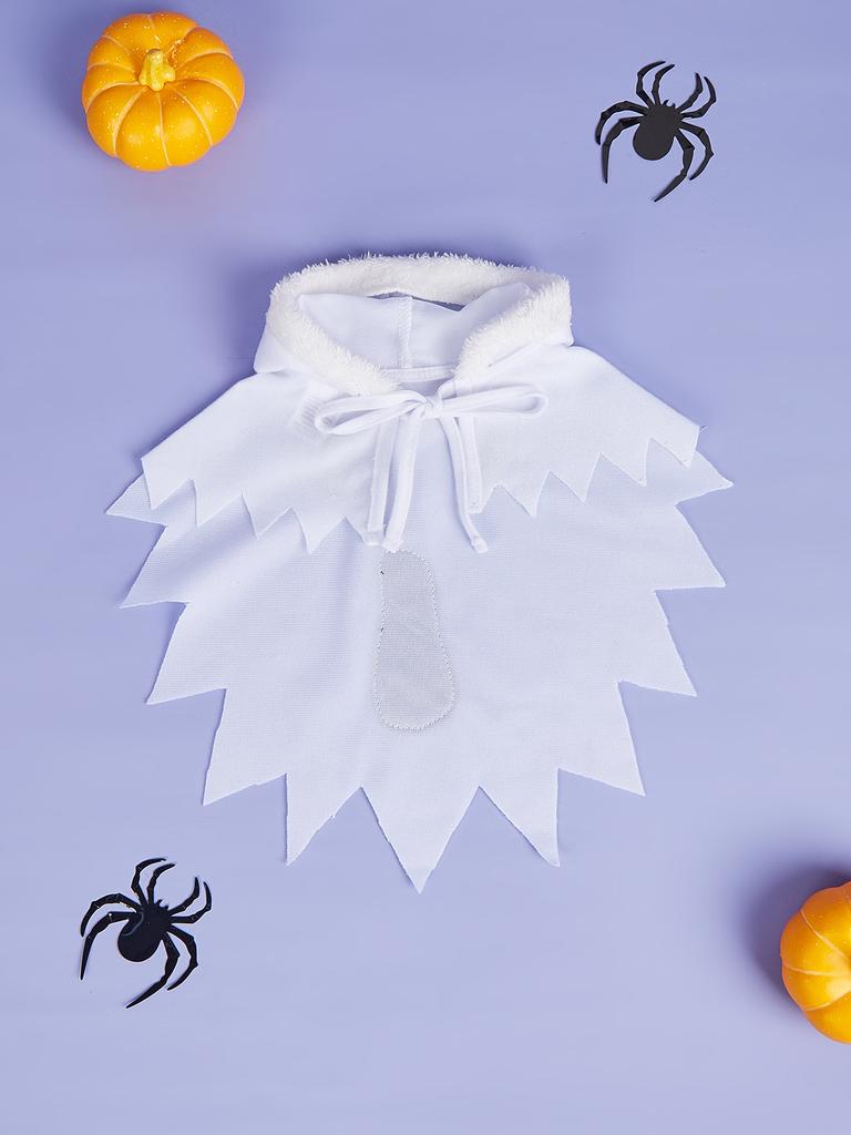 Pet Halloween Costumes Hooded Dog Ghost Cloak Holiday Costumes for Dogs and Cats Small