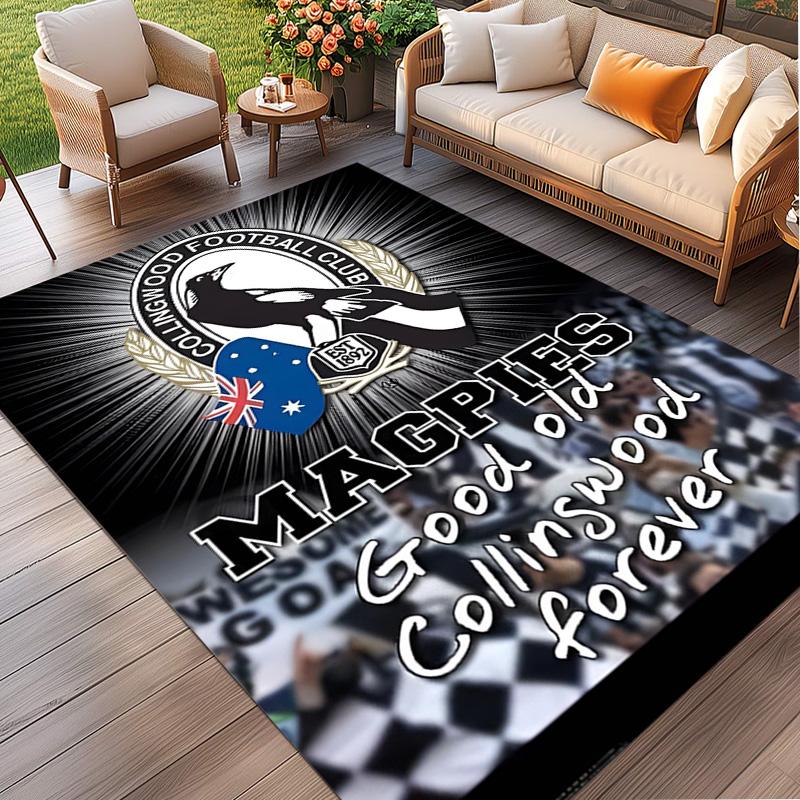 Football Club Print Rug, Washable Floor Carpet, For Entryway Dorm Laundry Room Office Study, Home Decor Birthday Christmas Gift