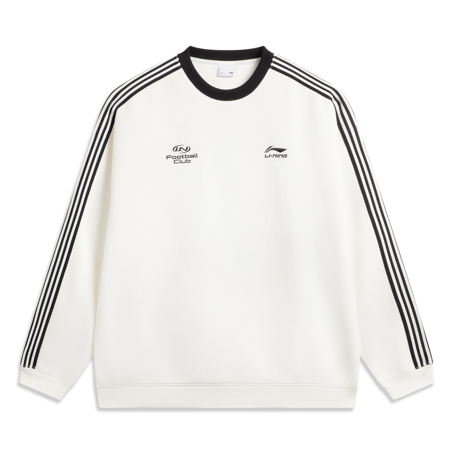 Спортивная серия Li Ning Lifestyle Полосатая с буквенным принтом Свободная мягкая толстовка Унисекс толстовка AWDW353-2 M