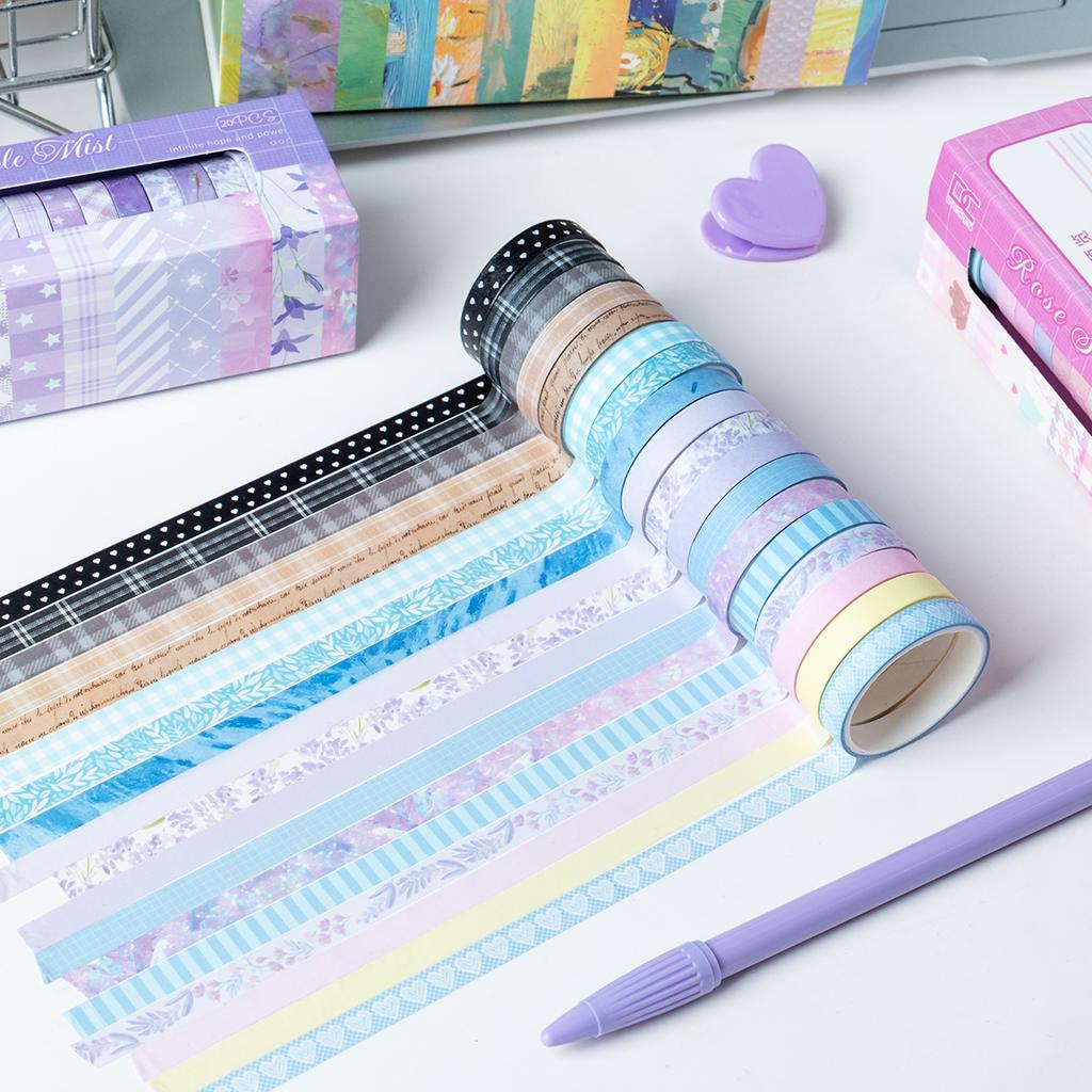 20 Rolls Vintage Striped Tape Set DIY Photo Frames Gift Decorativa Journaling Materials