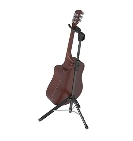 GUITTO Folding Guitar Stand, Adjustable Height, Tripod, Stand-Up Type, Stable and Durable for Acoustic, Classical, Electric, and Bass Guitars (GGS-06)