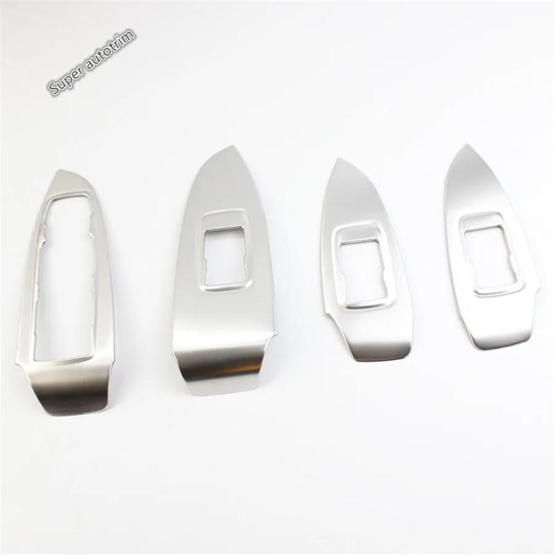 Car Inner Door Armrest Window Lift Button Control Panel Cover Trim Stainless Steel Accessories For Chevrolet Malibu 2016 -