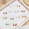 Cartoon Cute Asymmetrical Creative Crab Hot Pot Cloud Fan Earrings Female