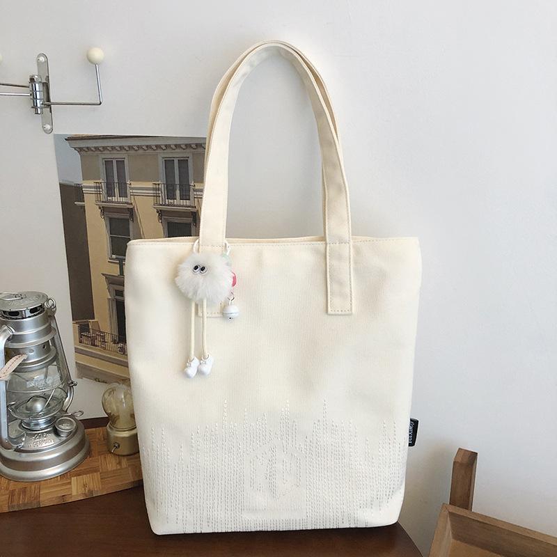 Tas Commuter Tote Canvas Tas Vrouwen Lazy Style Onderarmtas Tote Canvas Tas gray
