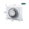 15A 1250W Mechanical Timer 24-Hour Cycle Outlet Timer Automatic Shutdown Timer  Daily On/Off Cycle