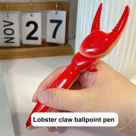 1/3Pcs Ballpoint Pen Adorable Lobster Claws Shape Gel Pen Comfortable Grip Smooth Writing Student Pen for School Home